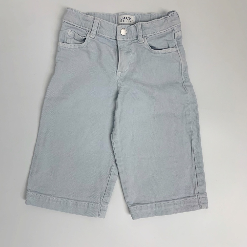 Janie and Jack adjustable waist blue wide culotte pants shorts Sz 3